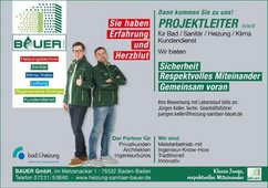 11 2021 Bauer Anzeige PROJEKTLEITER